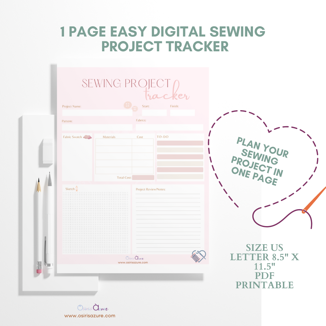 Organiza tu proyecto de Costura | Sewing Project Tracker