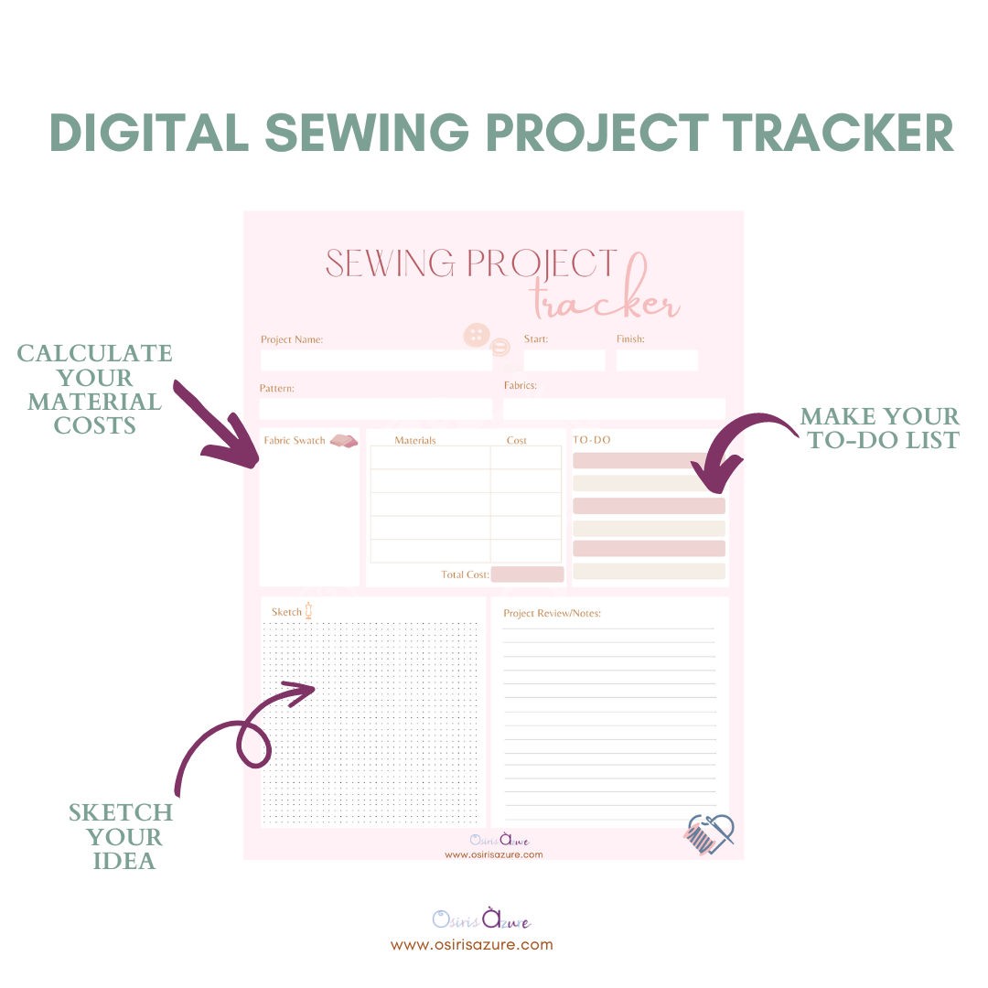 Organiza tu proyecto de Costura | Sewing Project Tracker