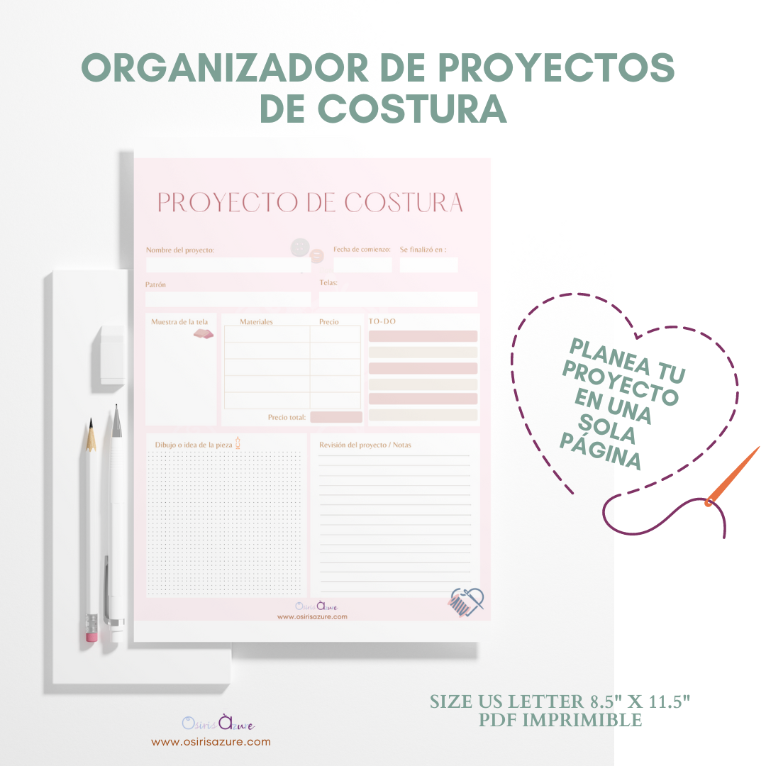 Organiza tu proyecto de Costura | Sewing Project Tracker