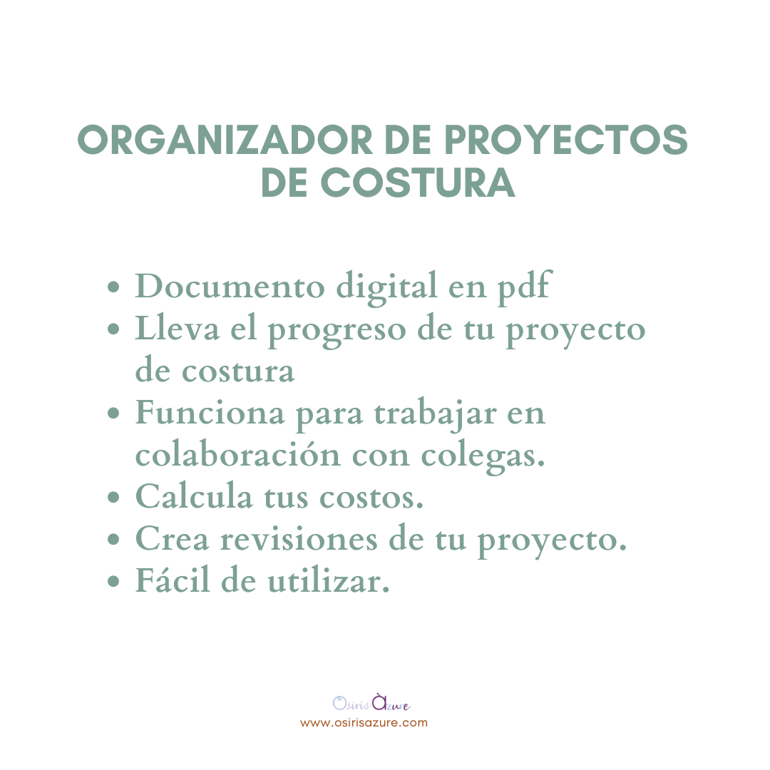 Organiza tu proyecto de Costura | Sewing Project Tracker