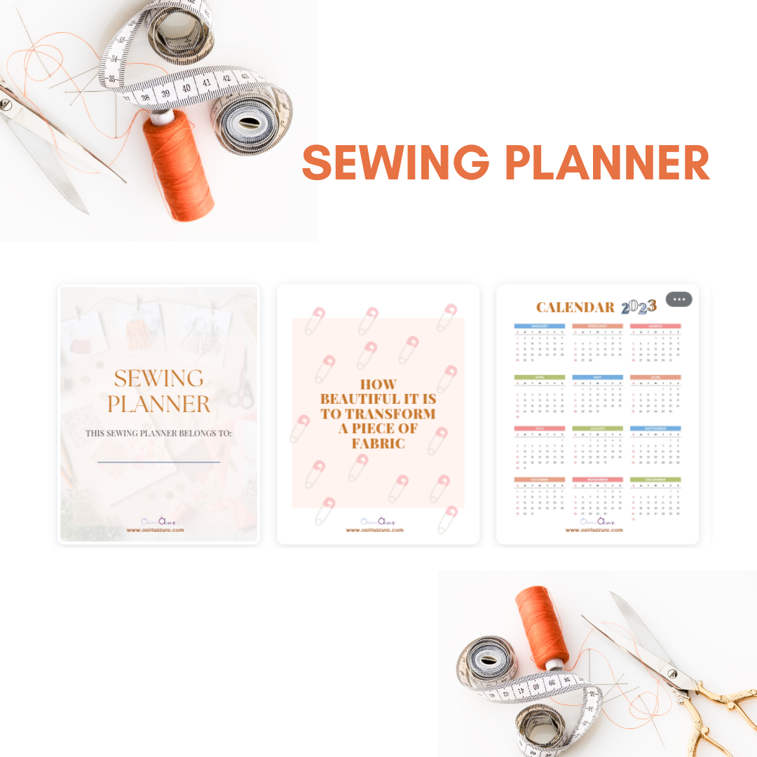 Sewing Agenda English Version | Easy Digital PDF Organizer