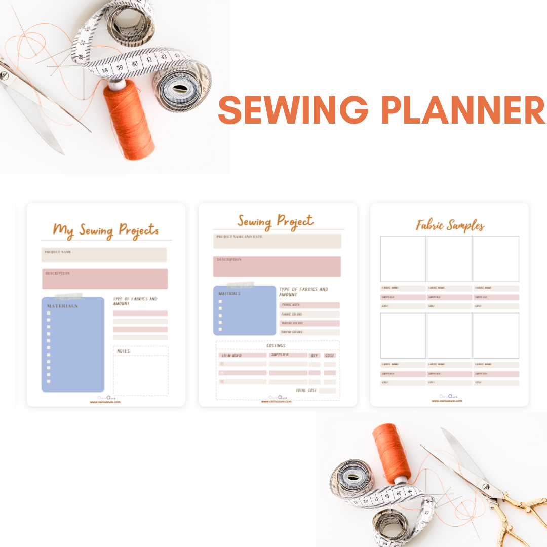 Sewing Agenda English Version | Easy Digital PDF Organizer