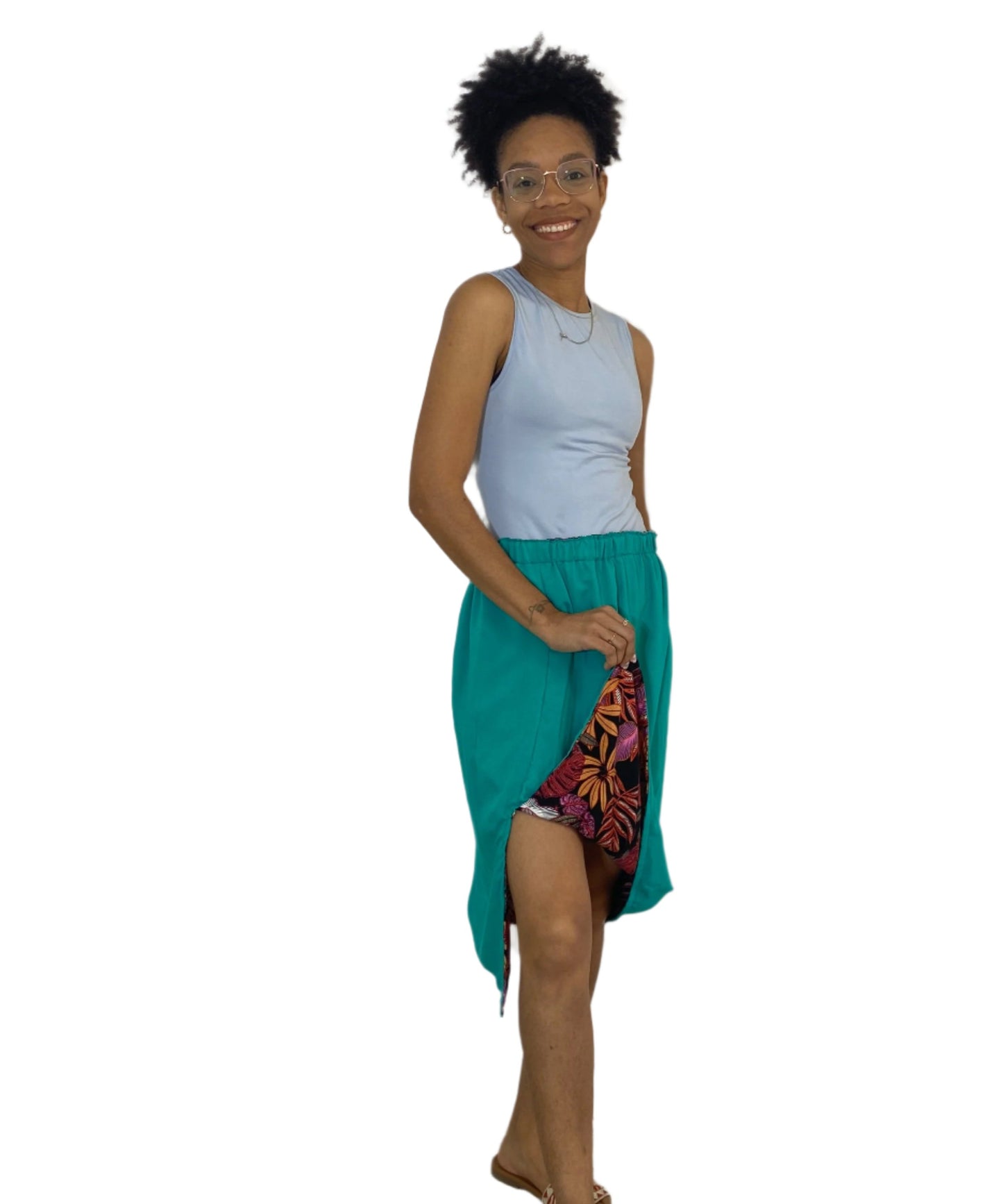 Skirt Reversible Turquesa