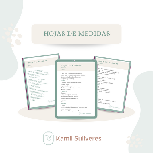 Hoja Medidas de Costura | Sewing Measurements Sheet